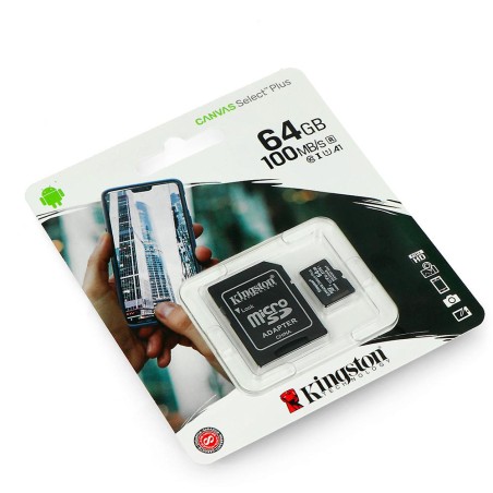 MicroSDHC 64GB Kingston Canvas Select Plus