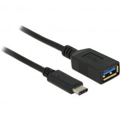 Adapter USB-C   USB3.1 (ST-BU) 0,15m DeLOCK Black