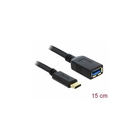 USB3.1 Kabel Delock C -  A St/Bu 0.15m schwarz