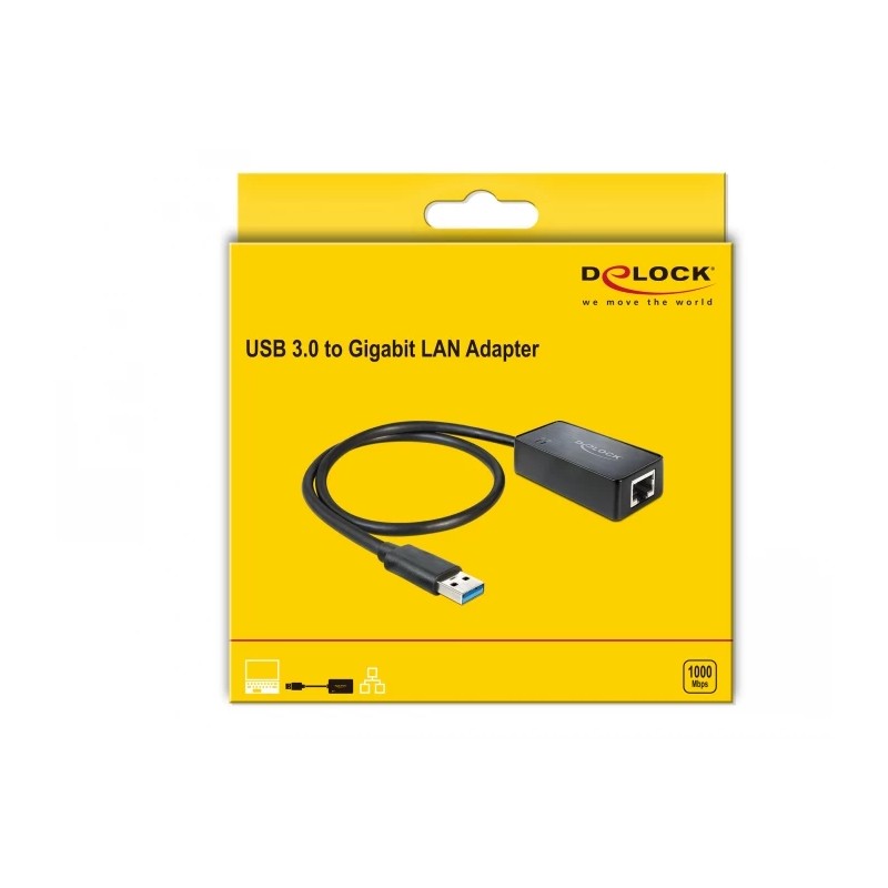 USB3.0 Adapter Delock A -  RJ45 Gigabit St/Bu