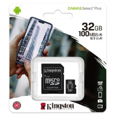 MicroSDHC 32GB Kingston Canvas Select Plus